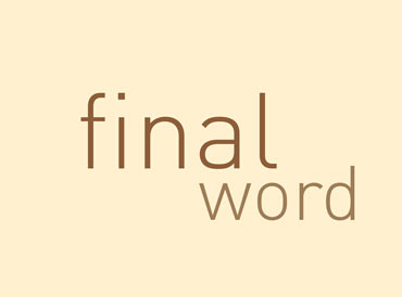 Few Final Words - Academics Hub